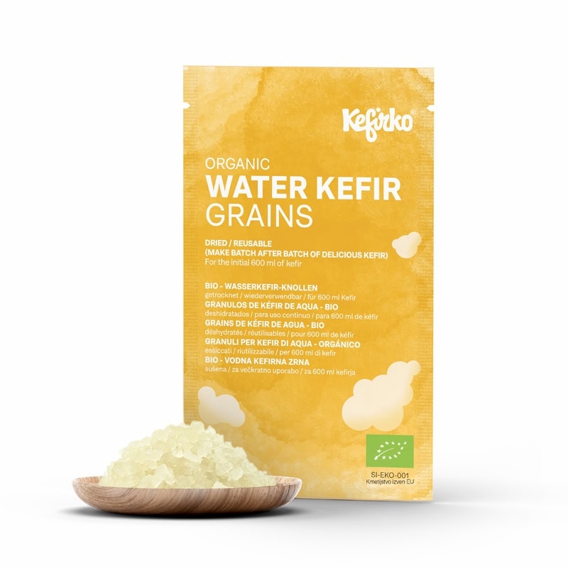 Veganer Wasser Kefir mit Bio-Körnern